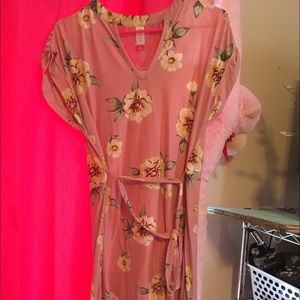 Pink flower dress